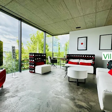 Luxus Design Emg Nah Frankfurt, Heidelberg Mit Sauna, Schwimmteich, Garten Fuer Familien Und Gruppen Bis 17 Personen Villa *