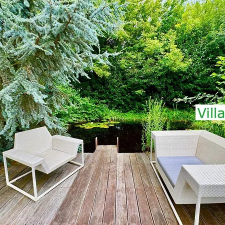 Villa Luxus Design Emg Nah Frankfurt, Heidelberg Mit Sauna, Schwimmteich, Garten Fuer Familien Und Gruppen Bis 17 Personen *