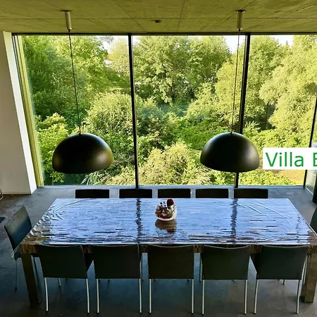 Villa Luxus Design Emg Nah Frankfurt, Heidelberg Mit Sauna, Schwimmteich, Garten Fuer Familien Und Gruppen Bis 17 Personen *