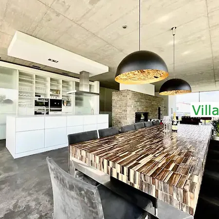 Luxus Design Emg Nah Frankfurt, Heidelberg Mit Sauna, Schwimmteich, Garten Fuer Familien Und Gruppen Bis 17 Personen Villa Bensheim