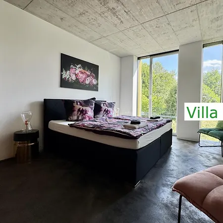 Luxus Design Emg Nah Frankfurt, Heidelberg Mit Sauna, Schwimmteich, Garten Fuer Familien Und Gruppen Bis 17 Personen Villa *