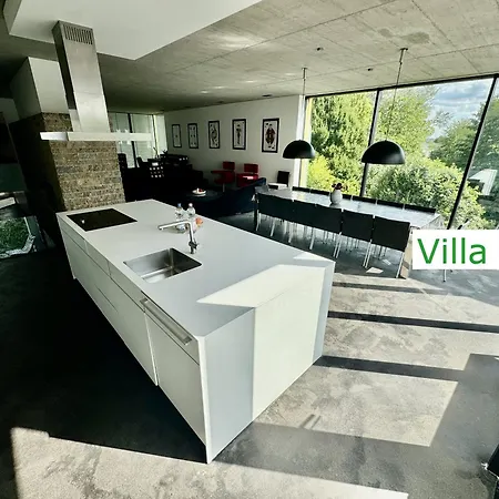 Villa Luxus Design Emg Nah Frankfurt, Heidelberg Mit Sauna, Schwimmteich, Garten Fuer Familien Und Gruppen Bis 17 Personen Bensheim