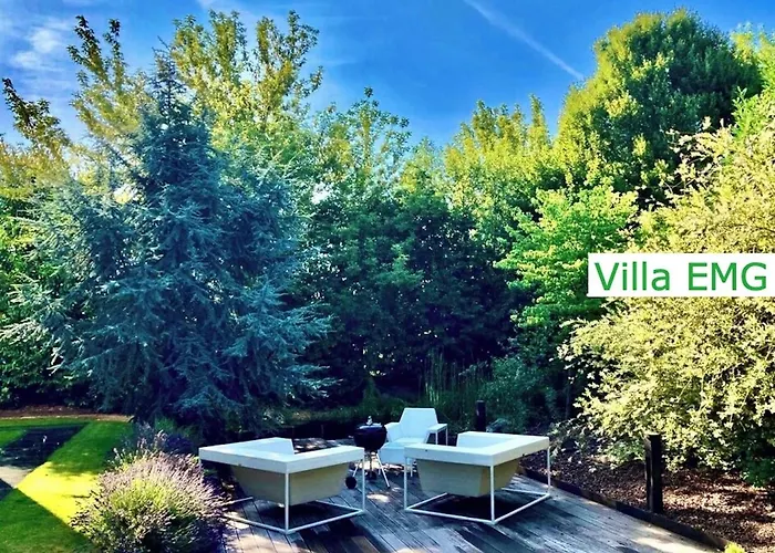 Villa Luxus Design Emg Nah Frankfurt, Heidelberg Mit Sauna, Schwimmteich, Garten Fuer Familien Und Gruppen Bis 17 Personen
