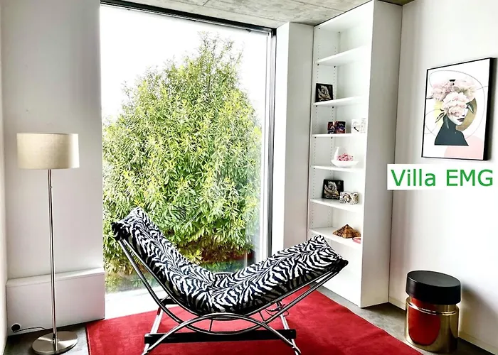 Luxus Design Emg Nah Frankfurt, Heidelberg Mit Sauna, Schwimmteich, Garten Fuer Familien Und Gruppen Bis 17 Personen Villa *