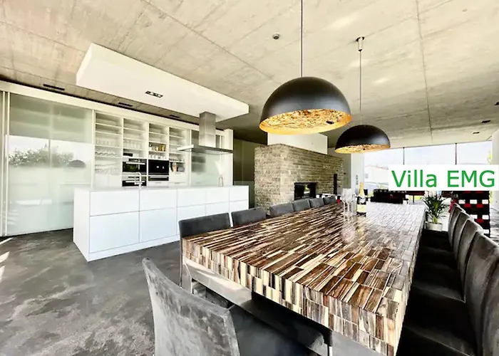 Luxus Design Emg Nah Frankfurt, Heidelberg Mit Sauna, Schwimmteich, Garten Fuer Familien Und Gruppen Bis 17 Personen Villa Bensheim